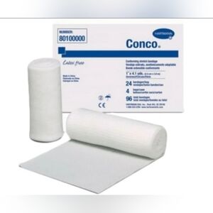 12 Hartmann Conco Rolled Gauze 4" x 4.1 Yards Each Conforming Stretch Bandage